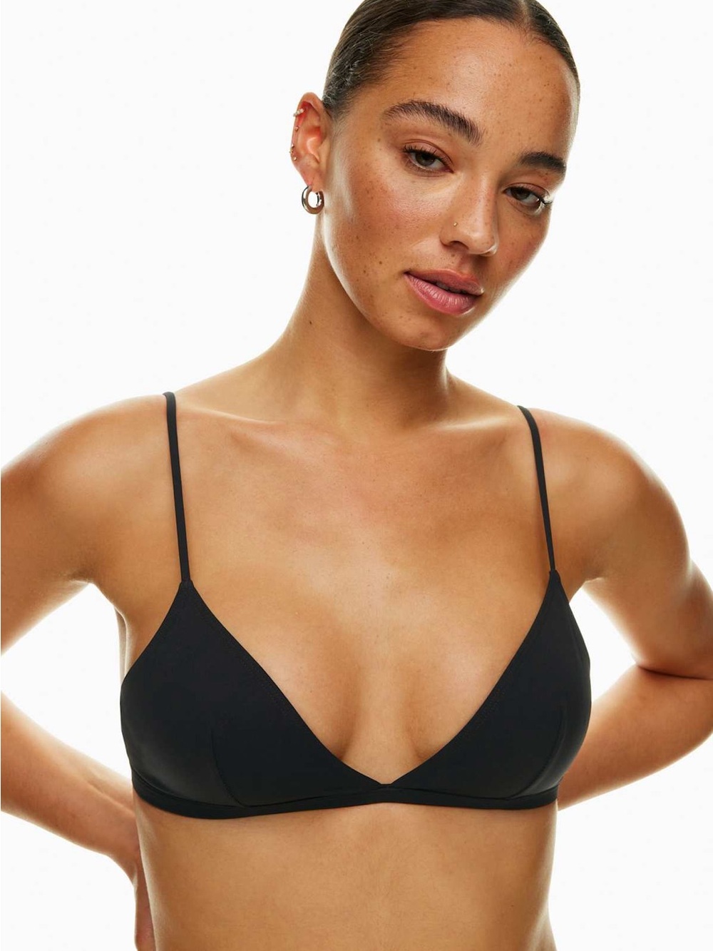 Babaton Black Minimal Triangle Bralette